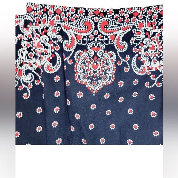 Talbots Red white & Blue printed mini skirt Womens Size 2P - Picture 5 of 11